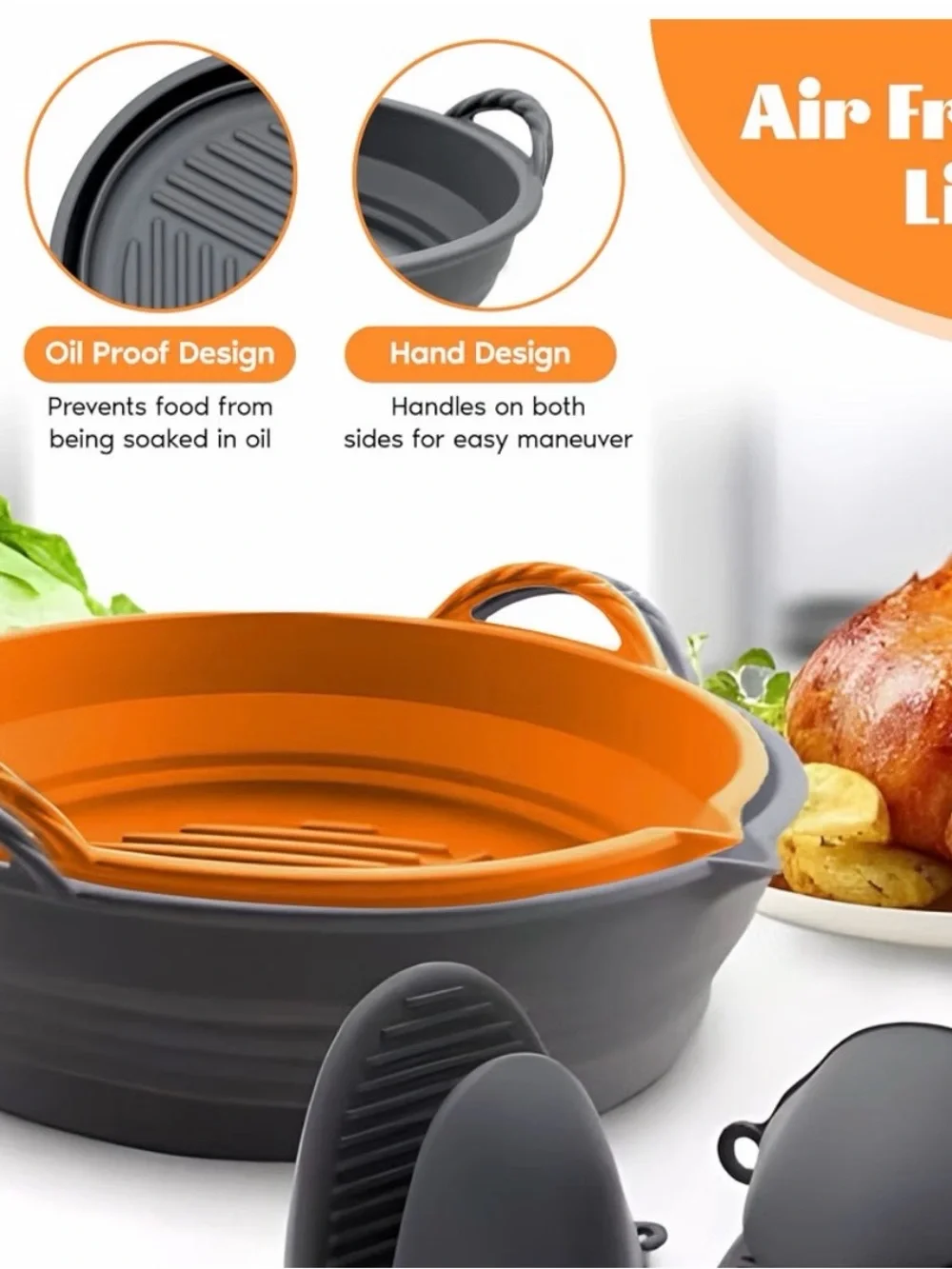 Aliziel Air Fryer Accessories Silicone Set NIB